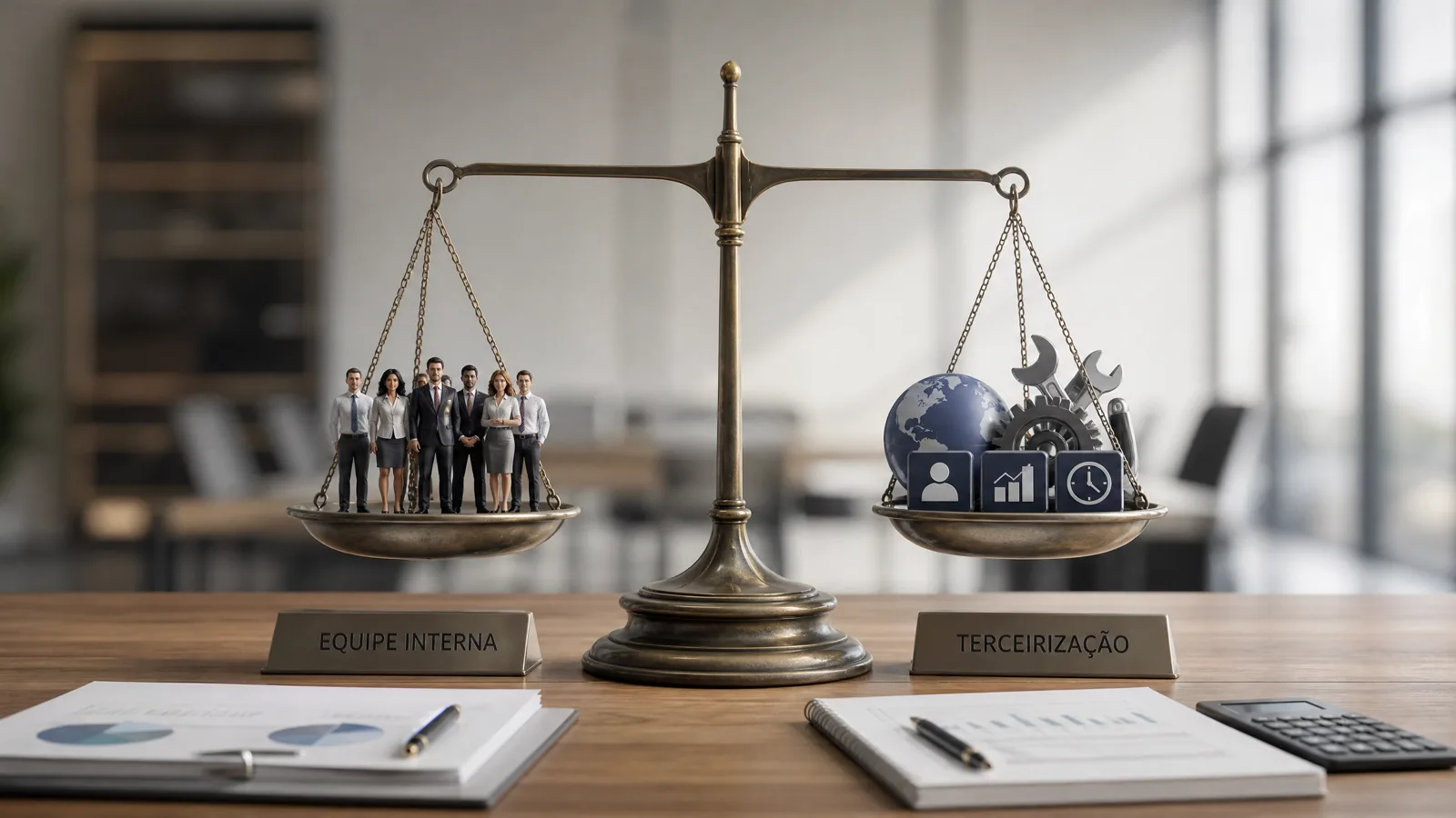 Terceirização ou equipe própria? Comparativo honesto de custos e riscos